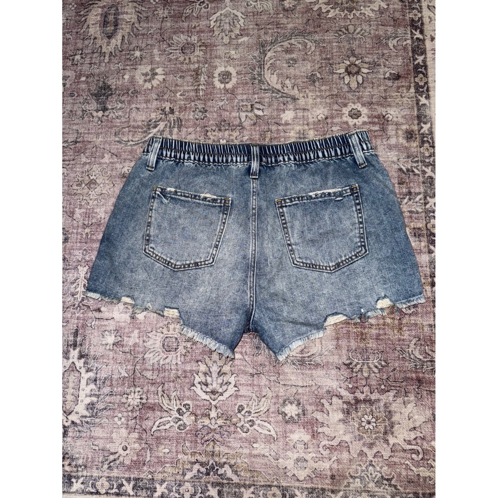 Aerie Daydream Denim Shorts Distressed Medium Wash Elastic Back 067-0706-7963 M - Picture 4 of 5
